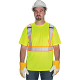 T-shirt conforme à la CSA en polyester haute visibilité jaune lime