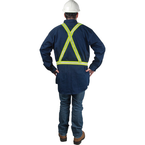 Standard Duty Safety Harness, High Visibility Lime Yellow, Silver Reflective Colour, Medium - SEF117
