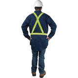 Standard Duty Safety Harness, High Visibility Lime Yellow, Silver Reflective Color, Large - SEF118R