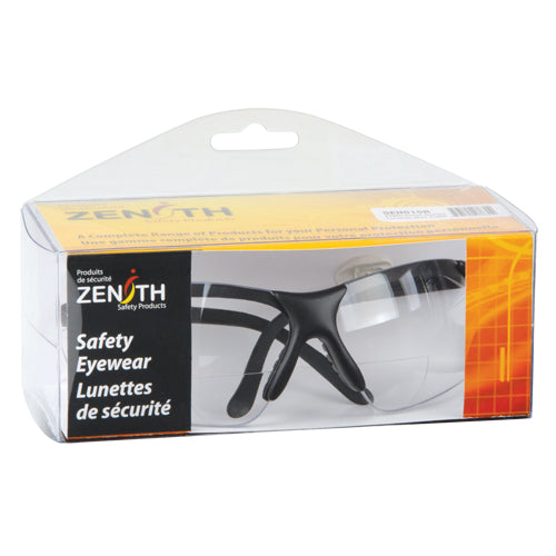 Z1800 Series Safety Glasses with Reading Lenses, Anti-Scratch, Clear, Diopter 2.0 - SEH015R