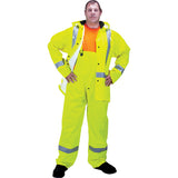 RZ900 Premium Traffic Raincoat, Polyester, Small, High Visibility Lime Yellow - SEH113