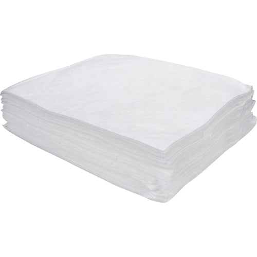 Feuilles absorbantes soufflées, Huile seulement, 15" x 17", 8 gal. d'absorption - SEH943
