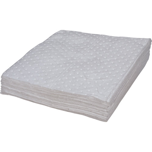 Feuilles absorbantes liées, Huile seulement, 15" x 17", 8 gal. d'absorption - SEH968