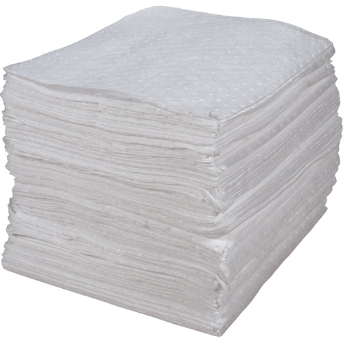 Feuilles absorbantes liées, Huile seulement, 15" x 17", 30 gal. d'absorption - SEH970