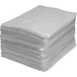 Feuilles absorbantes en fibres fines, Huile seulement, 15" x 17", 25 gal. d'absorption - SEH975