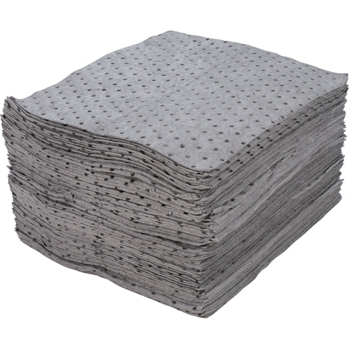 Feuilles absorbantes en fibres fines, Universel, 15" x 17", 30 gal. d'absorption - SEJ936