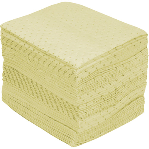 Feuilles absorbantes en fibres fines, Matières dangereuses, 15" x 17", 25 gal. d'absorption - SEI979