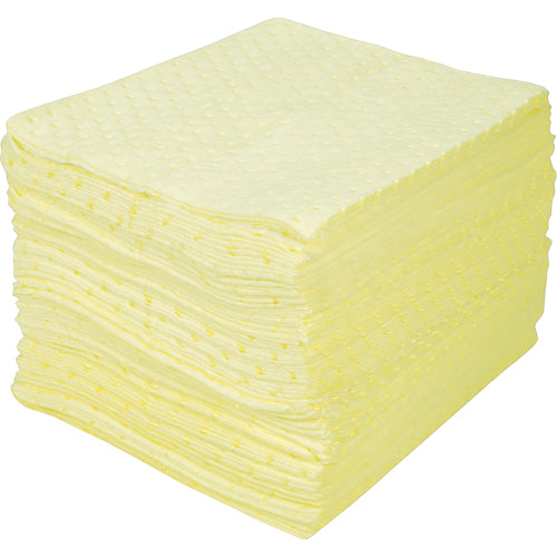 Feuilles absorbantes liées, Matières dangereuses, 15" x 18", 30 gal. d'absorption - SEJ006