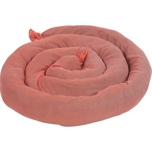 Absorbent Tubular Fill, Hazardous Materials, 50 gal. Absorption, 3" W x 8' L, Pack of 15 - SEI011