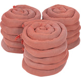 Absorbent Tubular Fill, Hazardous Materials, 50 gal. Absorption, 3" W x 8' L, Pack of 15 - SEI011