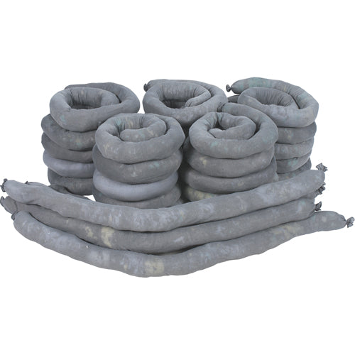 Absorbent Tubular Fill, Universal, 50 gal. Absorption, 3" W x 4' L, Pack of 30 - SEI047