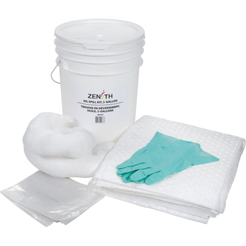 Spill Kit, Oil Only, Bucket, 5 US gal. Absorbency - SEI161
