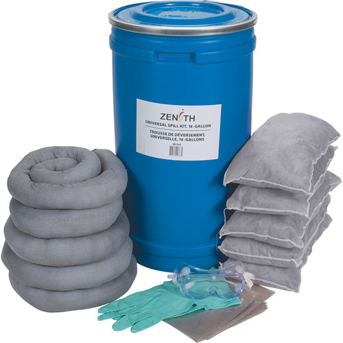 Spill Kit, Universal, Bucket, 16 US gal. Absorbency - SEI162