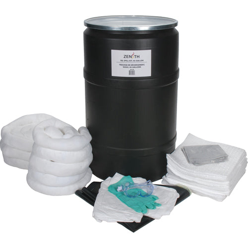 Spill Kit, Oil Only, Drum, 55 US gal. Absorbency - SEI196