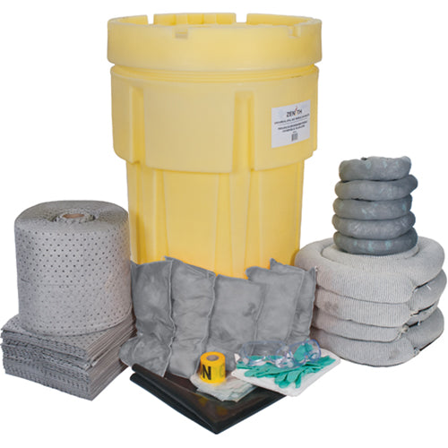 Spill Kit, Universal, Overpack/Salvage Drum, 95 US gal. Absorbency - SEI494