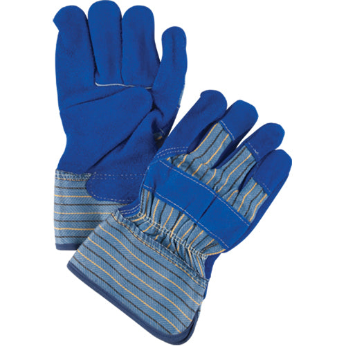 Gants d'ajusteur de première qualité avec coutures en KevlarMD, Grand, Paume en Cuir de vache refendu, Doublure en Coton - SEI496
