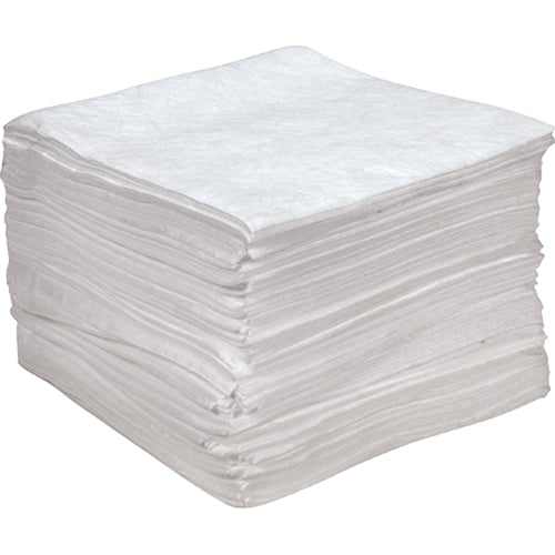 Feuilles absorbantes antistatiques, Huile seulement, 15" x 18", 25 gal. d'absorption - SEI577