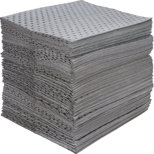 Feuilles absorbantes en fibres fines de calibre industriel, Universel, 15" x 17", 40 gal. d'absorption - SEI963