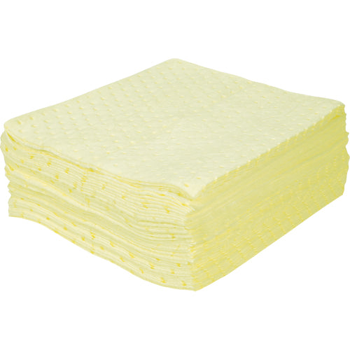 Feuilles absorbantes liées, Matières dangereuses, 15" x 17", 25 gal. d'absorption - SEJ004
