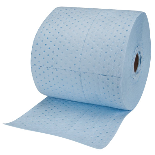 Rouleaux absorbants liés bleus, Léger, 150' lo x 15" la, Absorption 20 gal. - SEJ194