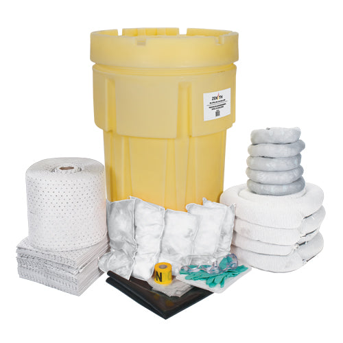 Spill Kit, Oil Only, Overpack/Salvage Drum, 95 US gal. Absorbency - SEJ264