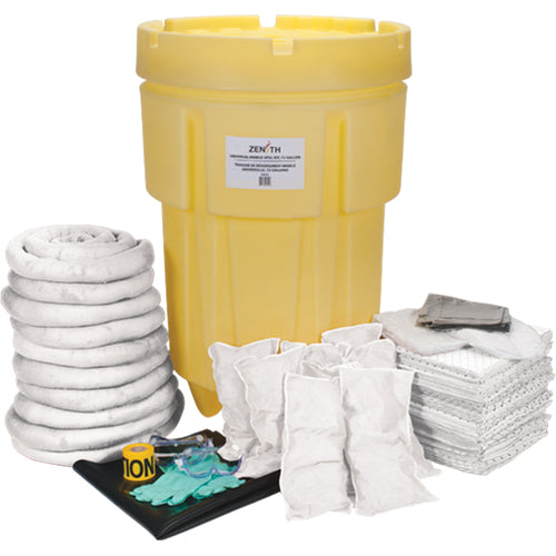 Trousse de lutte contre les déversements pour établi, Huile seulement, Baril, Absorbance de 95 gal. US - SEJ266