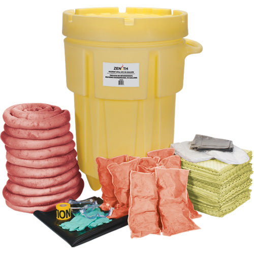 Trousse de lutte contre les déversements pour établi, Matières dangereuses, Overpack/Baril de récupération, Absorbance de 95 gal. US - SEJ269