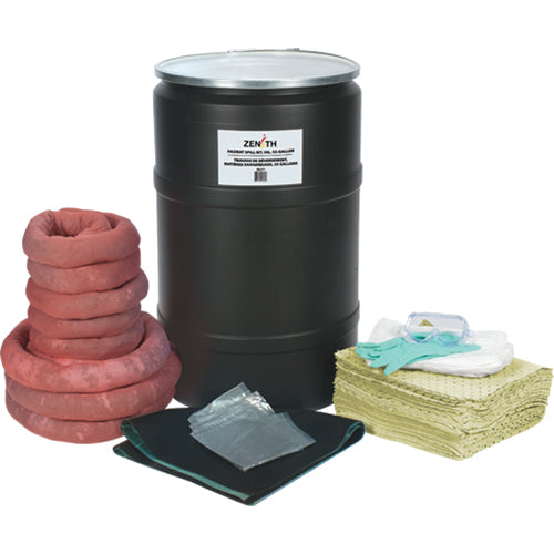 Spill Kit, Hazardous Materials, Drum, 55 US gal. Absorbency - SEJ271