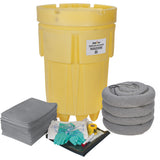 Economy Spill Kit, Universal, Overpack/Salvage Drum, 95 US gal. Absorbency - SEJ273