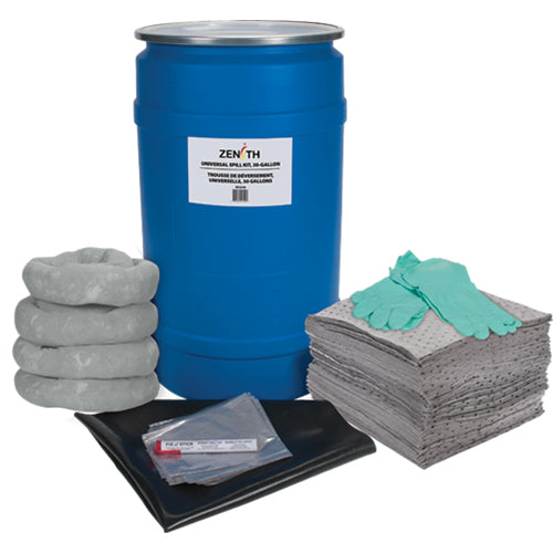 Benchtop Spill Kit, Universal, Drum, 30 US gal. Absorbency - SEJ274