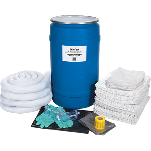Spill Kit, Oil Only, Drum, 30 US gal. Absorbency - SEJ275
