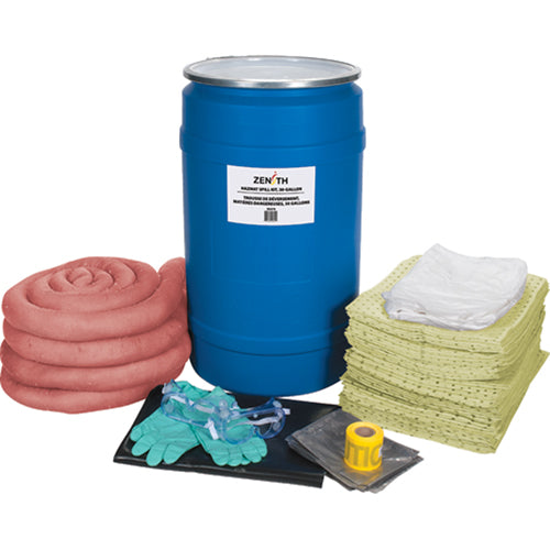 Spill Kit, Hazardous Materials, Drum, 30 US gal. Absorbency - SEJ276