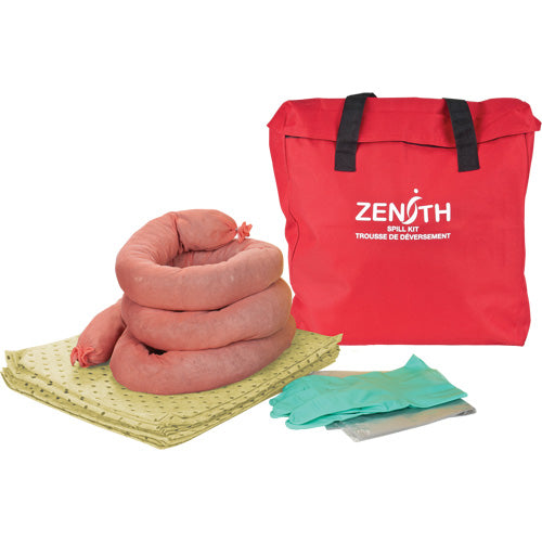 Economy Spill Kit, Hazardous Materials, Bag, 5 US gal. Absorbency - SEJ287