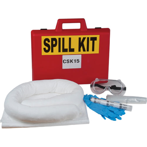 Trousse de lutte contre les déversements pour premiers répondants, Huile seulement, Mallette, Absorbance de 3,08 gal. US - SEJ288