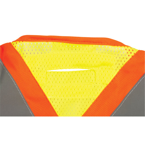 Veste d'arpenteur haute visibilité conforme à la CSA en polyester jaune lime