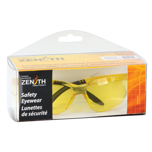 Z2400 Series Safety Glasses, Amber Lens, Anti-Scratch, ANSI Z87+ - SET317R