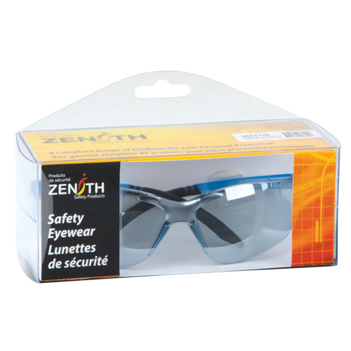 Z2400 Series Safety Glasses, Blue Lens/Mirror Indoor/Outdoor, Anti-Scratch, ANSI Z87+ - SET319R