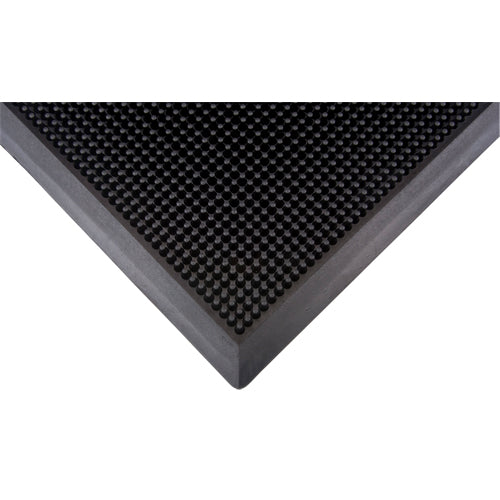 Tapis d'entrée extérieure, Caoutchouc, Grattoir Type, Motif Texturé, 3' x 5', Noir - SFQ530
