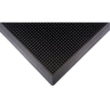 Tapis d'entrée extérieure, Caoutchouc, Grattoir Type, Motif Texturé, 3' x 5', Noir - SFQ530