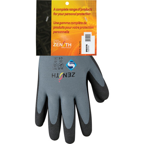Gants enduits de première qualité ZX-30°, Revêtement PVC, Calibre 15, Enveloppe en Nylon
