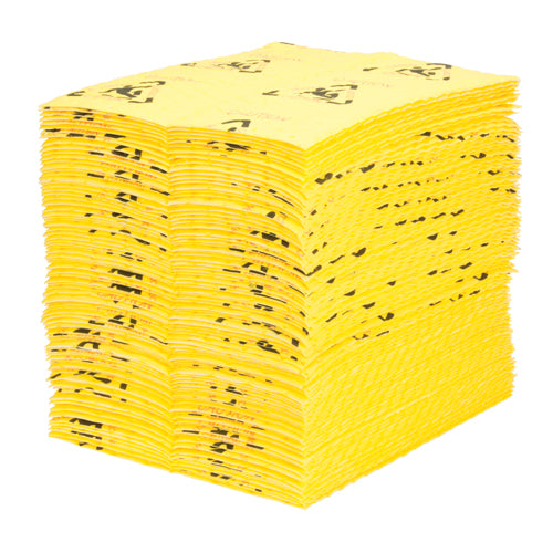 Warning Pads - High Visibility Absorbent, Universal, 15" x 18", 24.4 gal. of absorption - SGC493