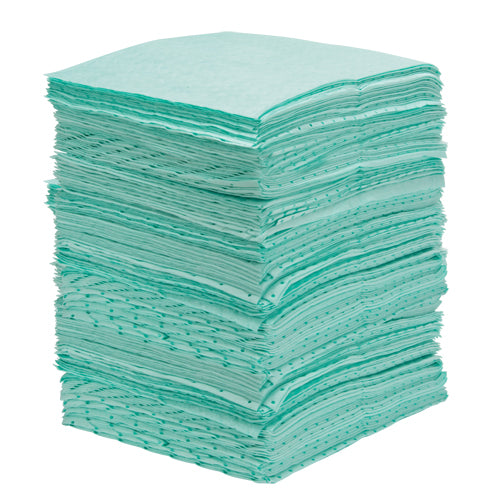 Feuilles absorbantes liées, Matières dangereuses, 15" x 18", 30 gal. d'absorption - SGC514