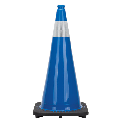 Cône de signalisation de première qualité, 28", Bleu, Bande(s) réfléchissante(s) 4" - SGD694