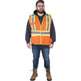 Flame Resistant Surveyor's Jacket, High Visibility Orange, Heavy Duty Polyester