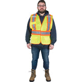 Veste d'arpenteur résistante aux flammes haute visibilité en polyester