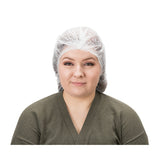 Pleated polypropylene bouffant cap for professional and hygiene use
