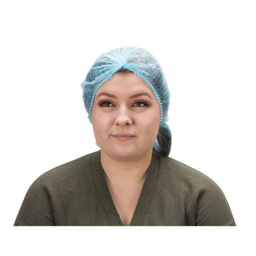 Bonnet bouffant plissé, Polypropylène, 24", Bleu - SGF189