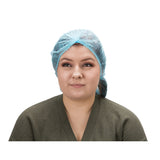 Bonnet bouffant plissé, Polypropylène, 24", Bleu - SGF189