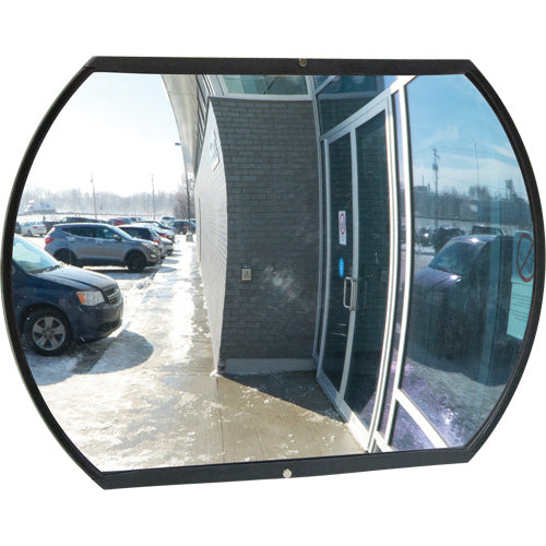 Miroir convexe rectangulaire/rond avec support, Intérieur/Extérieur pour sécurité