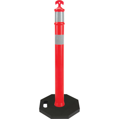 Poteau délinéateur haute visibilité, 42" h, Orange - SGJ239